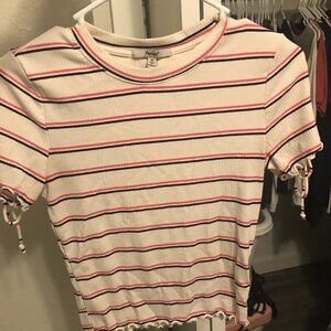 Striped Ribbed knit top